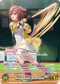Inugami Korone (OUR) | Elite Spark | Oshi Ultra Rare | Foil | #hBP03-006