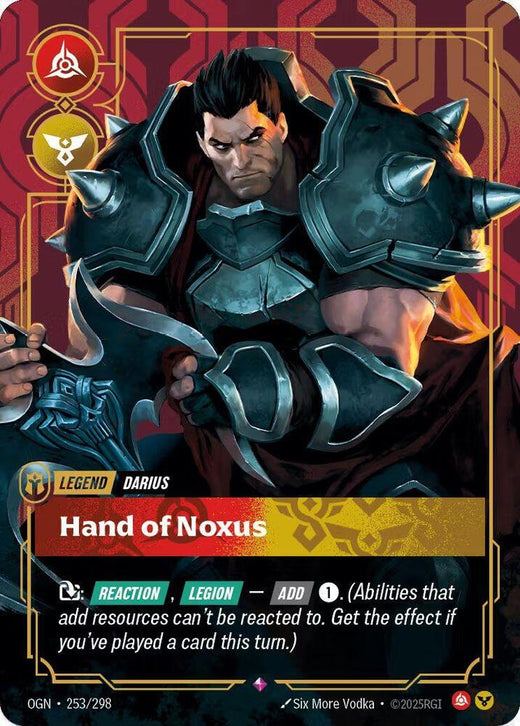 Darius - Mano de Noxus (Metal) 253/298 Lámina promocional