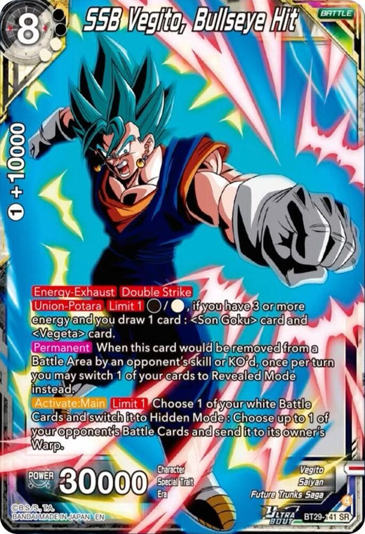 SSB Vegito, Bullseye Hit BT29-141 Super Rare Foil