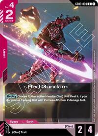 Red Gundam | Steel Requiem | Rare | Holofoil | #GD03-039
