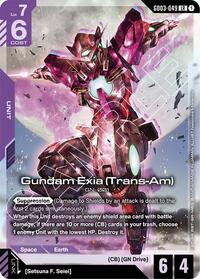 Gundam Exia (Trans-Am) | Steel Requiem | Legend Rare | Holofoil | #GD03-049