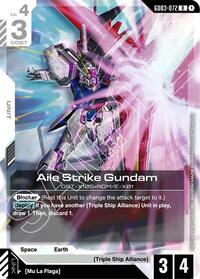Aile Strike Gundam | Steel Requiem | Rare | Holofoil | #GD03-072
