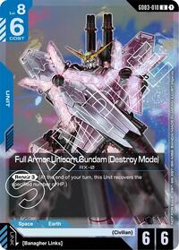 Full Armor Unicorn Gundam (Destroy Mode) (Store Tournament Participant Pack 03) | Gundam Promotional Cards | Uncommon | Holofoil | #GD03-010