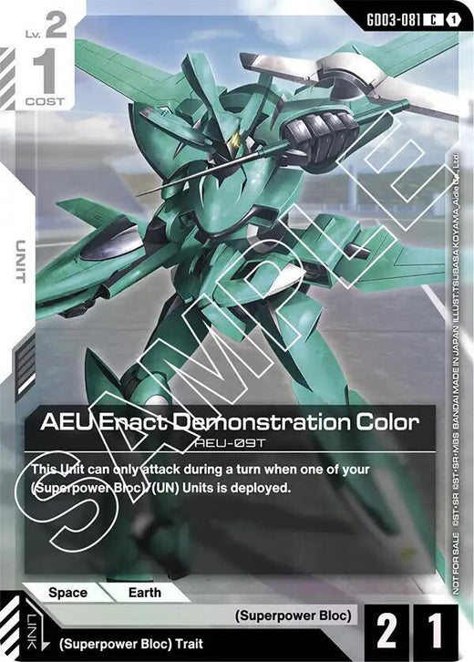 AEU Enact Demonstration Color (Store Tournament Participant Pack 03) GD03-081 Common Holofoil