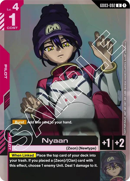 Nyaan (Store Tournament Participant Pack 03) GD03-092 Uncommon Holofoil