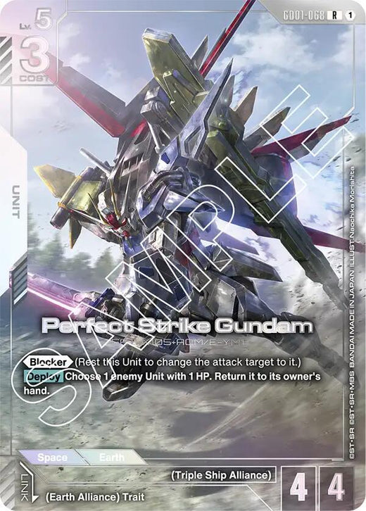 Perfect Strike Gundam (Premium Card Collection) GD01-068 Rare Holofoil