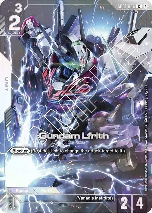 Gundam Lfrith (Premium Card Collection) GD01-086 Common Holofoil