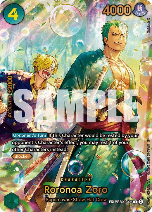 Roronoa Zoro - PRB02-006 (SP) PRB02-006 R Foil