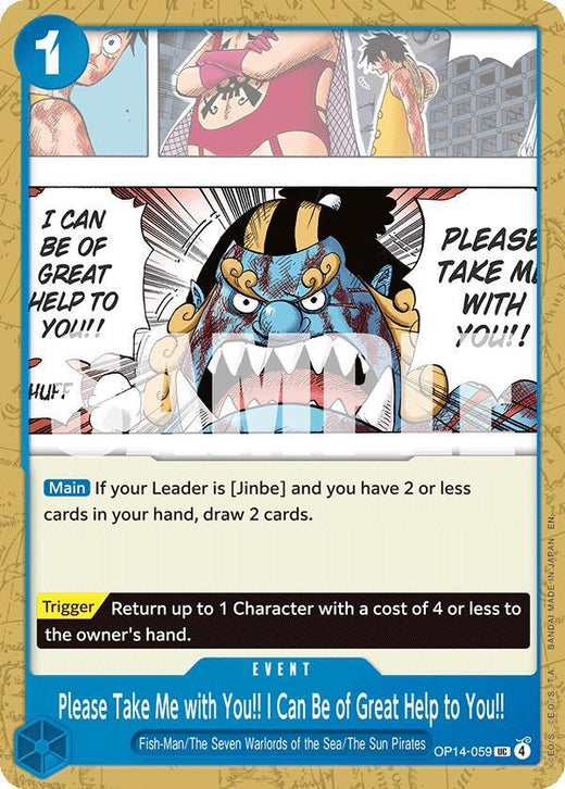 Please Take Me with You!! I Can Be of Great Help to You!! OP14-059 UC