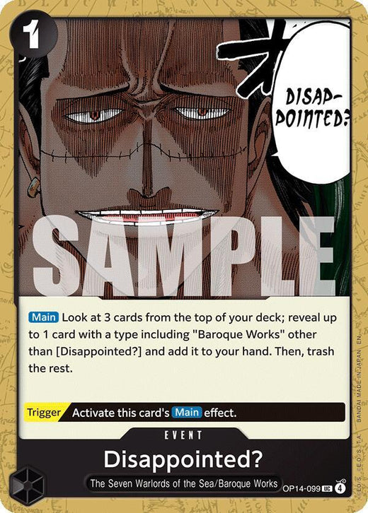 Disappointed? OP14-099 UC