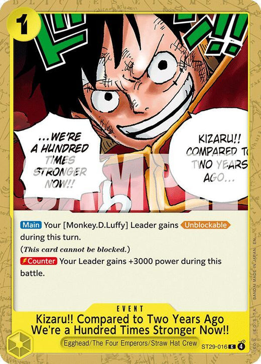 Kizaru!! Compared to Two Years Ago We're a Hundred Times Stronger Now!! ST29-016 C