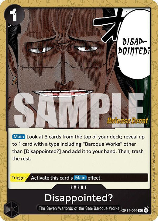 Disappointed? OP14-099 UC