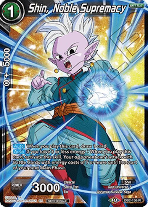 Shin, Noble Supremacy (Ultra-Bout Series Tournament Pack Vol.1) DB2-136 Rare