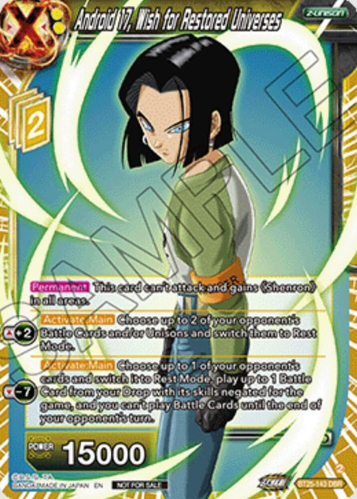 Android 17, Wish for Restored Universes (Ultra-Bout Series Tournament Pack Vol.1) BT25-143 Dragon Ball Rare