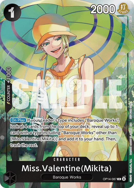 Miss.Valentine(Mikita) (Dash Pack) OP14-087 R Foil