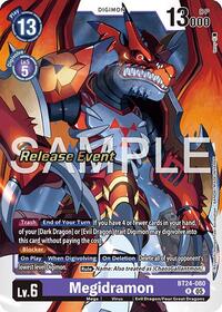 Megidramon | Time Stranger Release Event Cards | Rare | Foil | #BT24-080 R