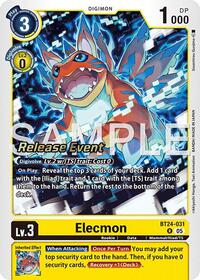 Elecmon | Time Stranger Release Event Cards | Rare | Foil | #BT24-031 R