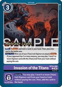 Invasion of the Titans | Time Stranger Release Event Cards | Uncommon | Foil | #BT24-098 U