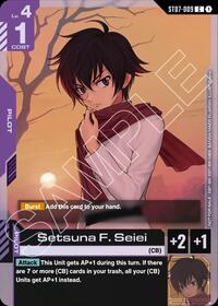 Setsuna F. Seiei (ST07 Release Event) | Gundam Promotional Cards | Common | Holofoil | #ST07-009