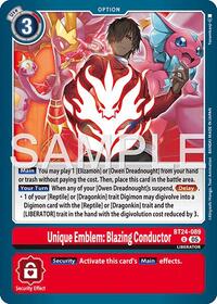 Unique Emblem: Blazing Conductor | Time Stranger | Uncommon | Normal | #BT24-089 U
