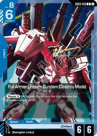 Full Armor Unicorn Gundam (Destroy Mode) | Steel Requiem | Uncommon | Normal | #GD03-010