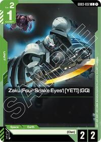Zaku (Four Snake Eyes') [YETI] (GQ) | Steel Requiem | Common | Normal | #GD03-032
