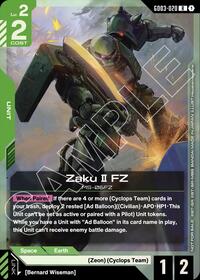 Zaku II FZ (GD03 Release Event) | Gundam Promotional Cards | Rare | Holofoil | #GD03-020