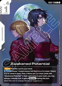Awakened Potential (Newtype Challenge 2026 Mission 1) | Gundam Promotional Cards | Rare | Holofoil | #GD03-118