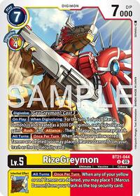 RizeGreymon - BT21-044 (Reprint) | Advanced Booster Digimon Generation | Uncommon | Foil | #BT21-044 U