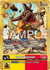GeoGreymon - BT21-042 (Gold Border) | Advanced Booster Digimon Generation | Common | Foil | #BT21-042 C