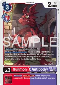 Guilmon (X Antibody) (Reprint) | Advanced Booster Digimon Generation | Rare | Foil | #EX8-009 R