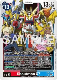 Shoutmon X7 | Advanced Booster Digimon Generation | Super Rare | Foil | #AD1-006 SR