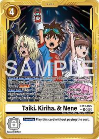 Taiki, Kiriha, & Nene (Gold Border) | Advanced Booster Digimon Generation | Rare | Foil | #BT11-095 R