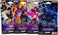 Gundam Card Game: Steel Requiem Sleeved Booster Pack Art Bundle [Set of 4]