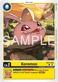 Koromon - BT21-004 (Reprint) | Advanced Booster Digimon Generation | Common | Foil | #BT21-004 C