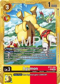 Agumon - BT21-040 (Gold Border) | Advanced Booster Digimon Generation | Uncommon | Foil | #BT21-040 U