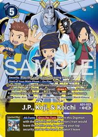 J.P., Koji, & Koichi (Alternate Art) | Advanced Booster Digimon Generation | Rare | Foil | #AD1-023 R