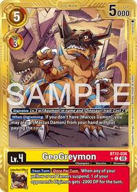 GeoGreymon - BT12-038 (Gold Border) | Advanced Booster Digimon Generation | Common | Foil | #BT12-038 C
