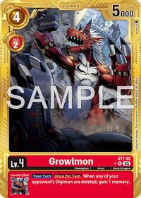 Growlmon - ST7-05 (Gold Border) | Advanced Booster Digimon Generation | Rare | Foil | #ST7-05 R