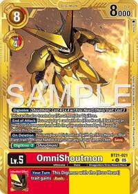 OmniShoutmon (Gold Border) | Advanced Booster Digimon Generation | Uncommon | Foil | #BT21-021 U