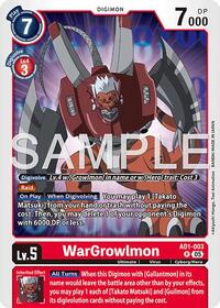 WarGrowlmon - AD1-003 | Advanced Booster Digimon Generation | Rare | Foil | #AD1-003 R
