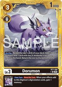 Dorumon (Gold Border) | Advanced Booster Digimon Generation | Rare | Foil | #BT7-056 R