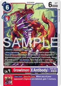 Growlmon (X Antibody) (Reprint) | Advanced Booster Digimon Generation | Common | Foil | #EX8-012 C