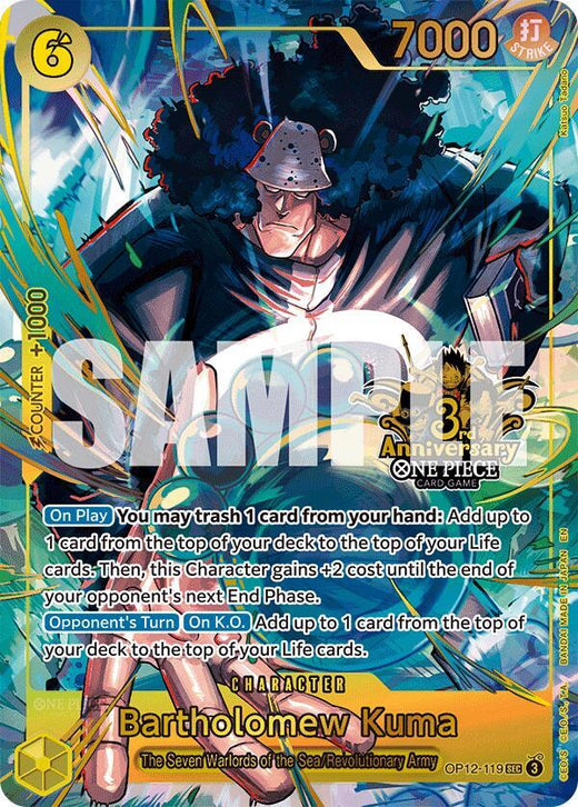 Bartholomew Kuma (Japanese Version 3rd Anniversary Set) OP12-119 SEC Foil