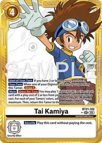 Tai Kamiya - BT21-102 (Gold Border) | Advanced Booster Digimon Generation | Secret Rare | Foil | #BT21-102 SEC