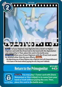 Return to the Primogenitor (Reprint) | Advanced Booster Digimon Generation | Uncommon | Foil | #BT17-097 U