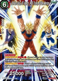 SS Son Goku, SS Vegeta, & SS Trunks, Golden Warriors | Three Glorious Fighters | Super Rare | Foil | #BT30-006