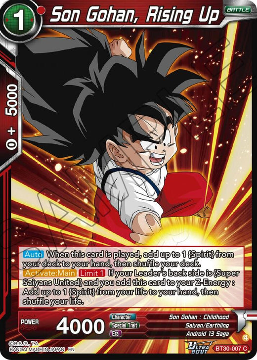 Son Gohan, Rising Up BT30-007 Common