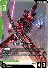 Red Gundam (Premium Card Collection Gundam Assemble) | Gundam Promotional Cards | Legend Rare | Holofoil | #ST06-005
