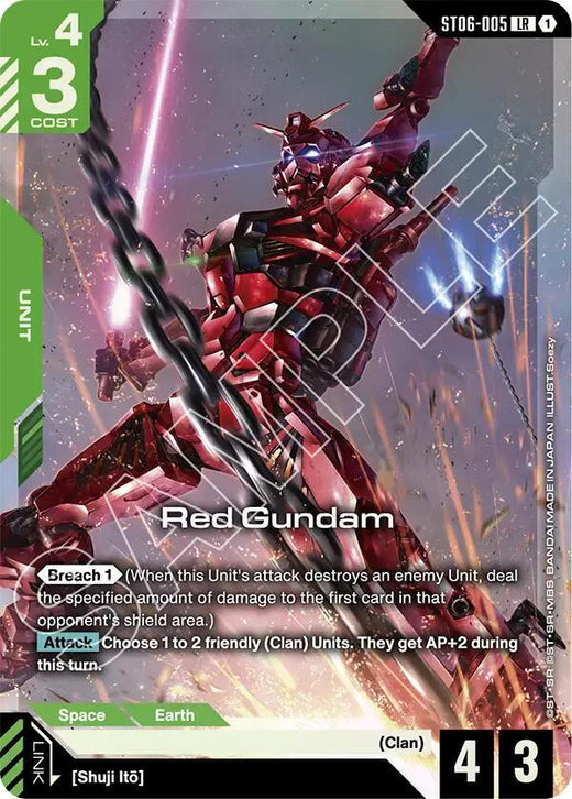 Red Gundam (Premium Card Collection Gundam Assemble) ST06-005 Legend Rare Holofoil